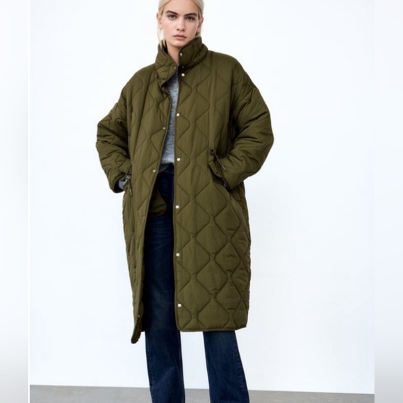 Zara Jackets & Coats Zara Long Quilted Water Repellant Puffer Coat